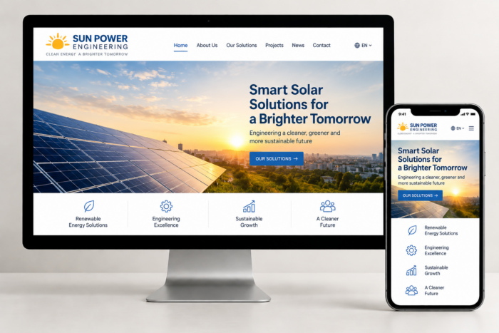Sun Power Engineering – אתר חברה הנדסית